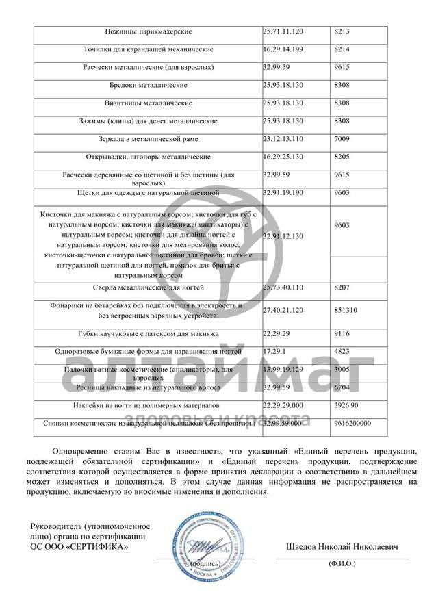 Сертификат на товар Баол полировка для ногтей 7 поверхностей МК-10 Баол полировка для ногтей 7 поверхностей МК-10 сертификат