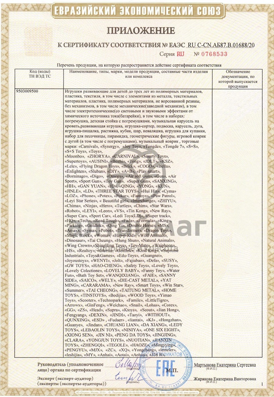 Сертификат на товар Резиновые игрушки Лягушка и 3 лягушонка 2726-8 Резиновые игрушки Лягушка и 3 лягушонка 2726-8 сертификат