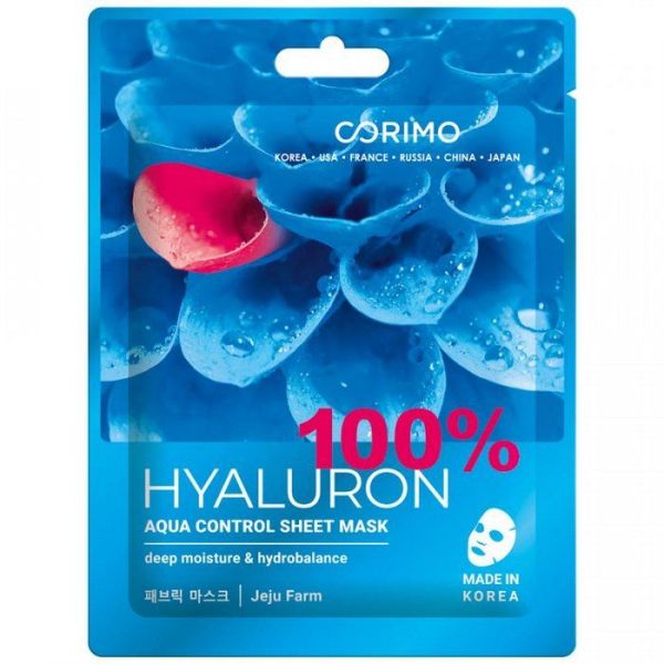 Изображение товара Тканевая маска для лица Corimo Акваконтроль 100% Hyaluron 22г Тканевая маска для лица Corimo Акваконтроль 100% Hyaluron 22г фотография