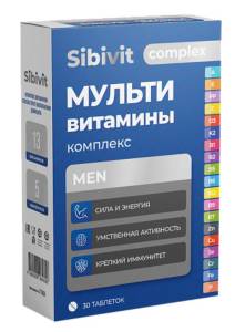 Мультивитаминный комплекс Sibivit для мужчин Фармгрупп 30 таблеток