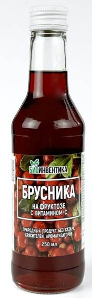 Сироп Брусника на фруктозе, 250 мл фотография