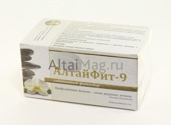 Изображение товара Алтайфит-9 седативный чайный напиток 20 пакетиков Алтайфит-9 седативный чайный напиток 20 пакетиков фотография